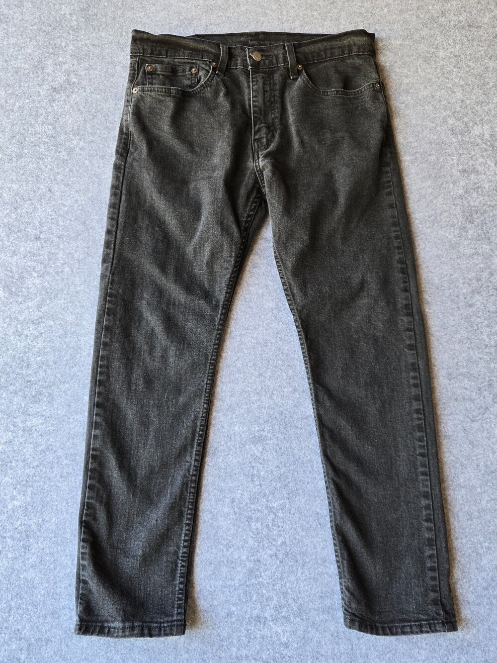 Levis 512 Jeans Men's 34x27 Black Denim Straight Leg